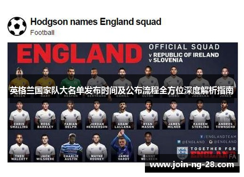 英格兰国家队大名单发布时间及公布流程全方位深度解析指南 英格兰国家队大名单发布时间及公布流程全方位深度解析指南